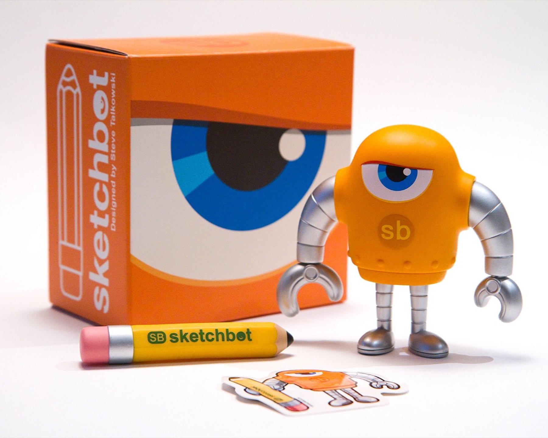 Sketchbot V1 with its box