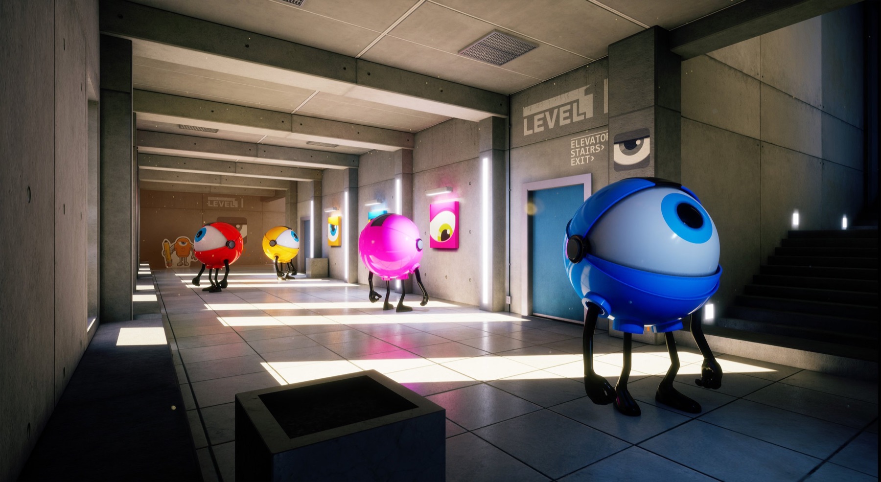 The Eye Pilots wander the lower level.