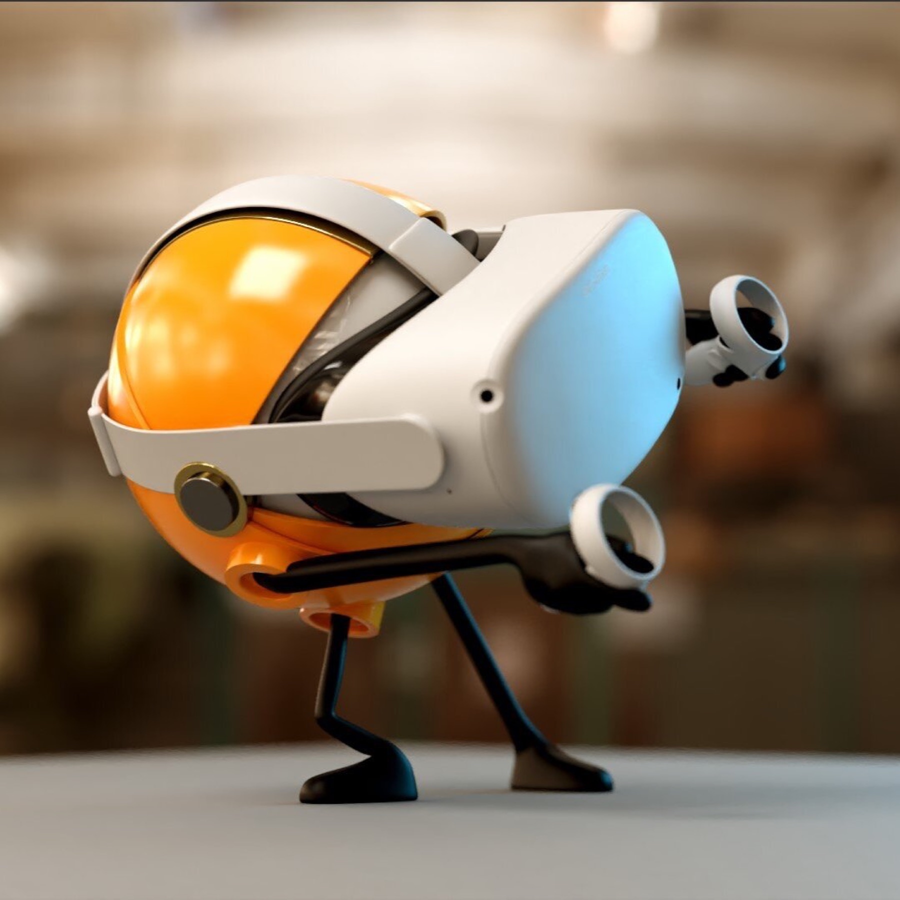 Eye Pilot wearing a VR headset